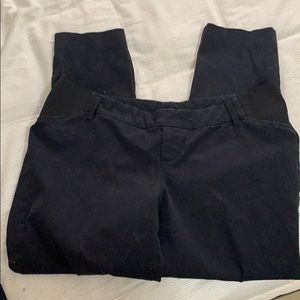 Black maternity side panel pants